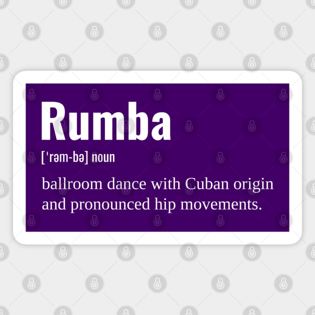 Rumba Definition Magnet by Simple Life Designs